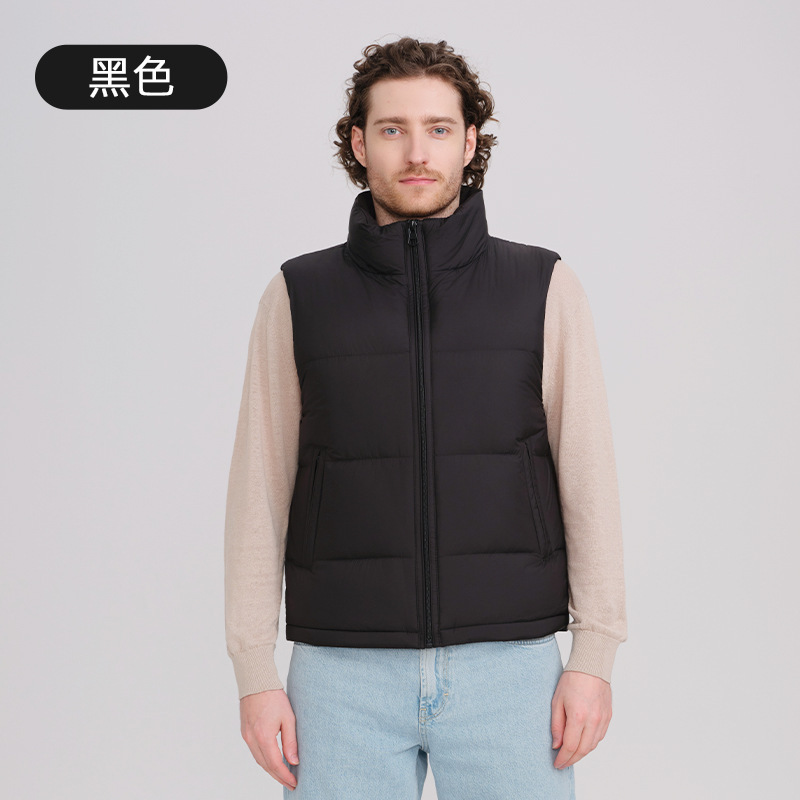 白鸭绒立领加厚羽绒马甲男士背心2025年新款秋冬保暖休闲外套批发|undefined
