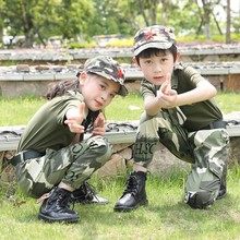 儿童迷彩服夏装小学生夏令营长袖军训服装幼儿园演出服特种兵套装