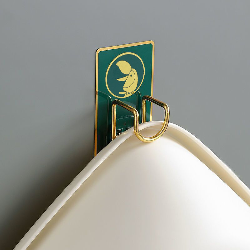 Bathroom Basin Holder Hook Storage Rack, No-Drill Wall-Mounted Adhesive for Bathroom Wall