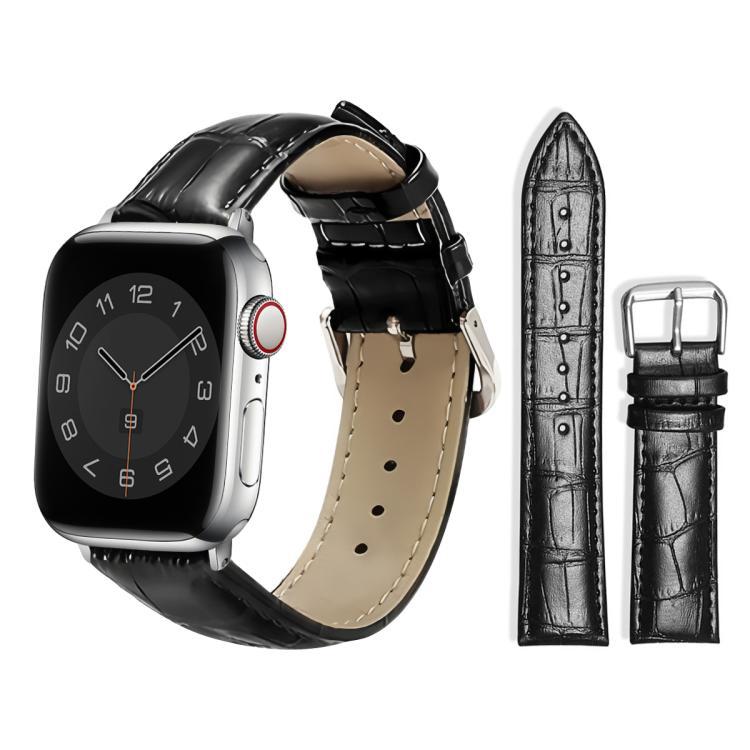 Para Apple Watch 38 - 49mm multi-tamaño correa de reloj de bambú botón retro correa de cuero