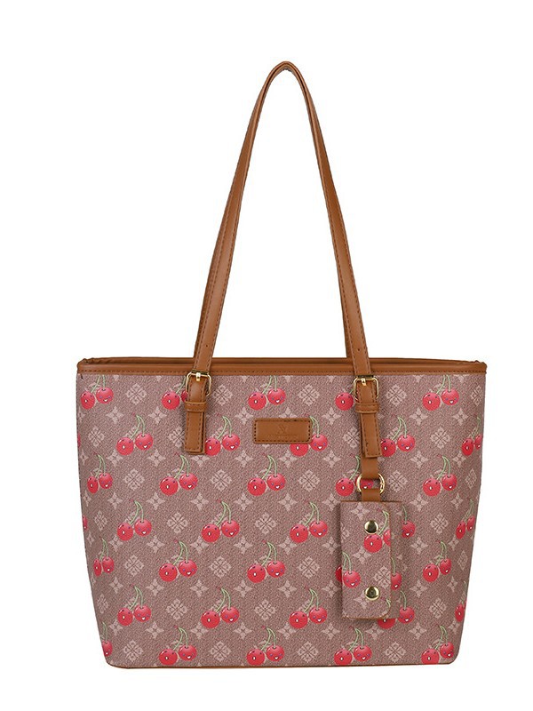 Bolsas para mujeres 2026 nueva impresión popular transfronteriza color de contraste de moda bolsas de gran capacidad bolsas de hombro casuales