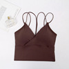 Summer silk sexy sports bra, breast tightener, T-shirt, underwear, for small vest, V-neckline