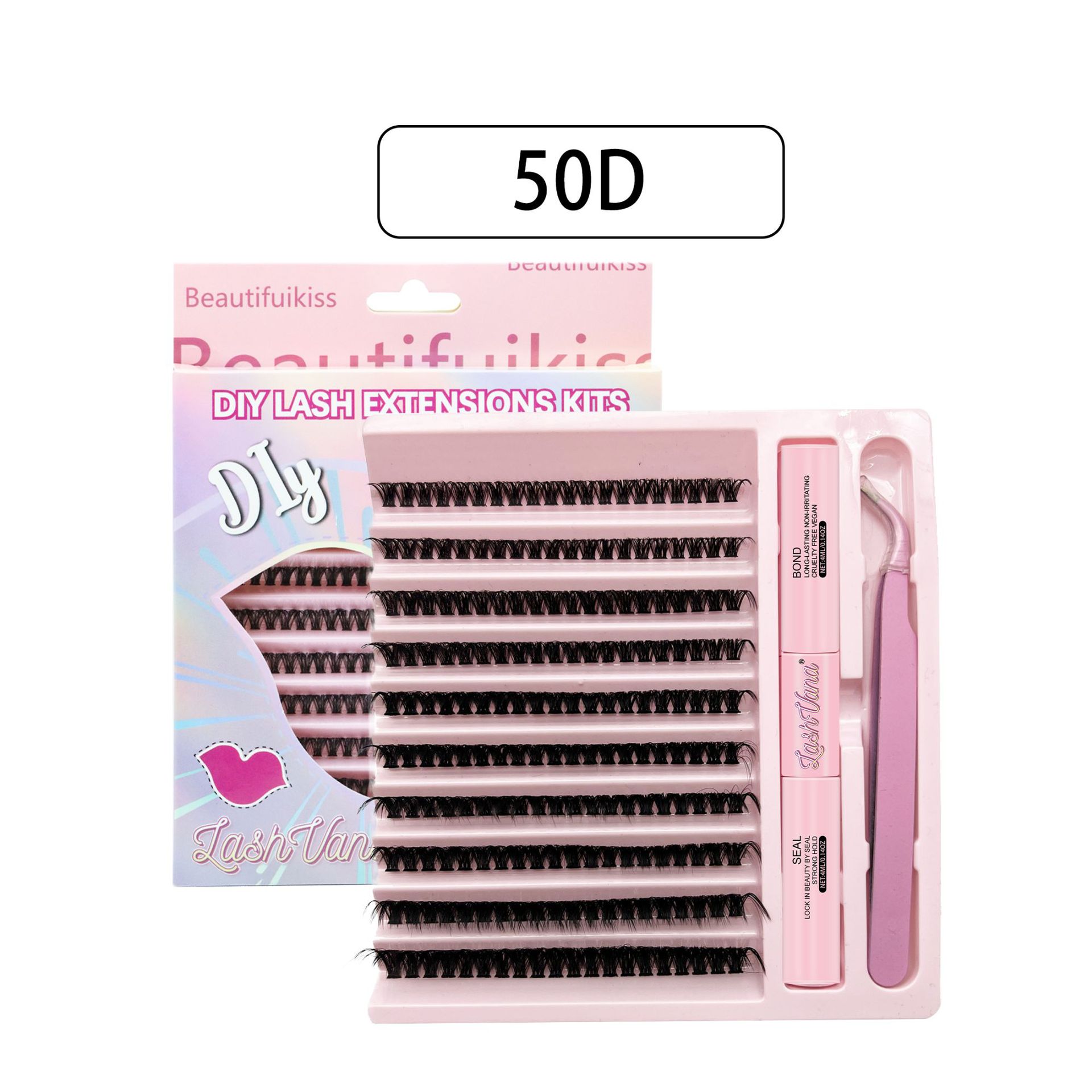 Set pestañas postizas estilo europeo/americano, tallo negro grueso gran capacidad, venta al por mayor.