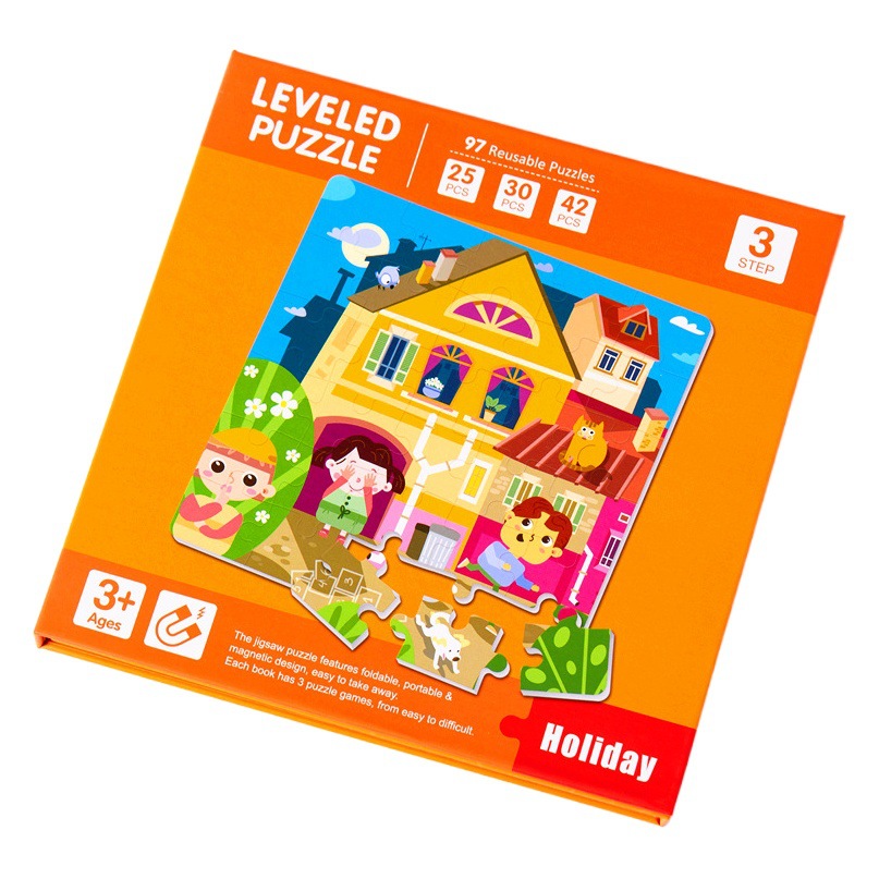 Los niños educativos libro clip magnético rompecabezas bebé avanzado rompecabezas magnético kindergarten iluminación educación temprana juguetes educativos