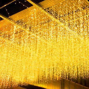 Net red waterfall ice bar lights flashing lights string lights starry solar outdoor star sky top flashing decorative lights