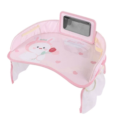Children's safety seat tray Car table board - d886-round-color-print-tulip-rabbit-default