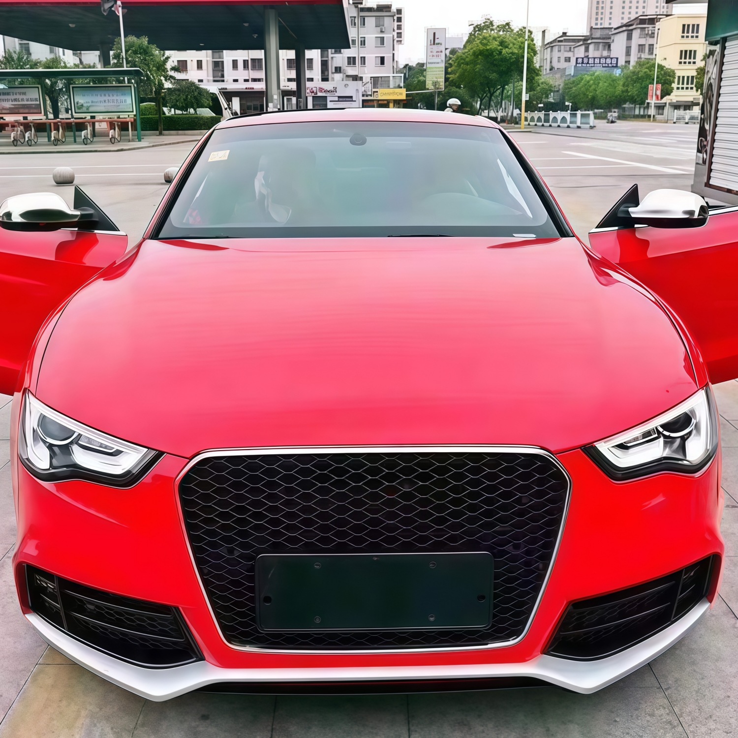 Suitable for Audi A5 Models from 2012-2016, Modification and Upgrade to Rs5 Body Kit, Including Front and Rear Bumpers with Grille