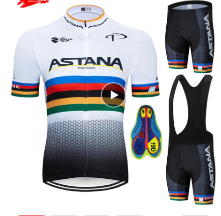 ASTANA summer breathable short-sleeved shorts cycling clothes suit wicking mountain bike road bike tight economic version