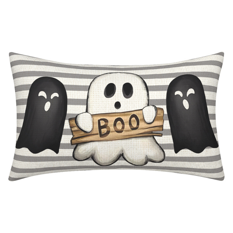 90g Weight Pillow Cases Home Textiles & Decor Type Polyester Material Halloween Festival letter, Ghost Pattern Cute, Funny Style Halloween Cute Funny Letter Ghost Polyester Pillow Cases Couch & Sofa Decor 8