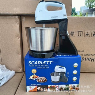 Cross-border export electric household egg beater with stainless steel barrel egg mixer cream baking cake and dough machine