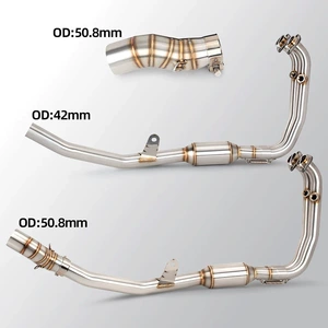 Chunfeng 450MT motosiklet paslanmayan polad 51mm səsboğucu borusu