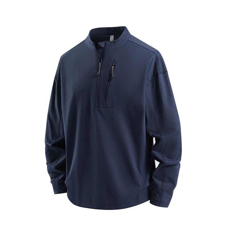 2026 Spring/Autumn New Outdoor Long-Sleeved T-Shirt, Antibacterial, Quick-Drying, Loose Fit, Windproof, Sunproof, Wear-Resistant, Casual Top for Men