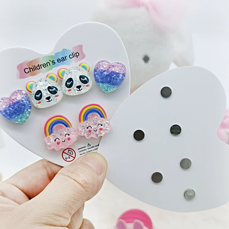 Охваты для ушей (детские) милый мультфильм без piercing, набор из 5 цветовых вариантов, легкий