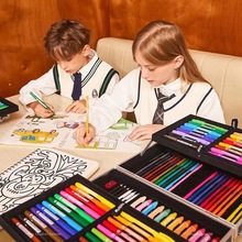 mobee画笔套装儿童玩具女孩男孩绘画工具礼盒水彩笔蜡笔绘本+礼品