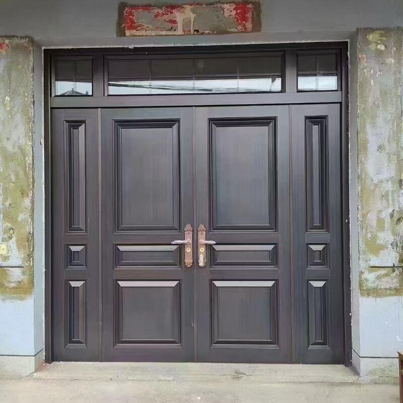 锌合金别墅大门双开门农村自建房进户大门防盗入户门家用铸铝门|undefined