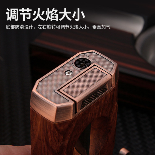 Baicheng retro metal windproof inflatable lighter cross-border cigar special lighter high-end business gift smoking set