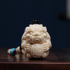 Ivory fruit carved Yuanbao Pixiu shape decorative home decor item creative living room desk coffee table bedroom ornament