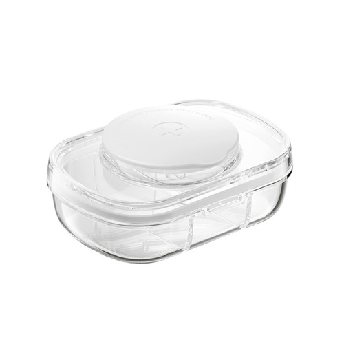 Portable medicine box for three meals a day, portable medicine repacking box, seven-day medicine large-capacity medicine cutter, repacking medicine box