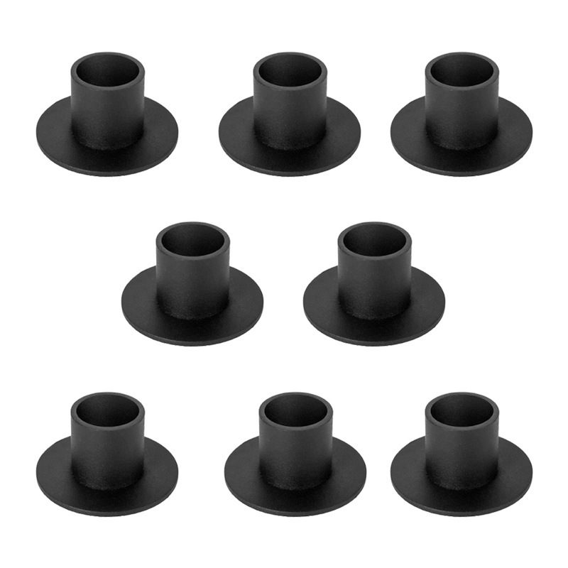 Candelabro de mesa de comedor de hierro europeo, candelabro de boda, comercio electrónico transfronterizo, candelabro pequeño redondo, adornos, pedestal de vela de poste negro