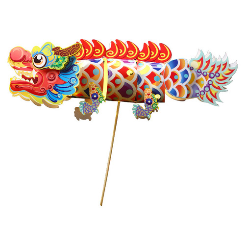 2024 New Handheld Dragon Lantern DIY Children's Handmade Materials Year of the Dragon Spring Festival Decorative Lantern Lantern
