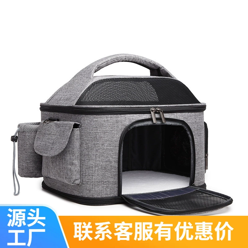 Большая сумка для кошек для выхода на улицу Портативная две кошки Большая емкость Кошки на одно плечо Портативная трансграничная Amazon Складная дышащая