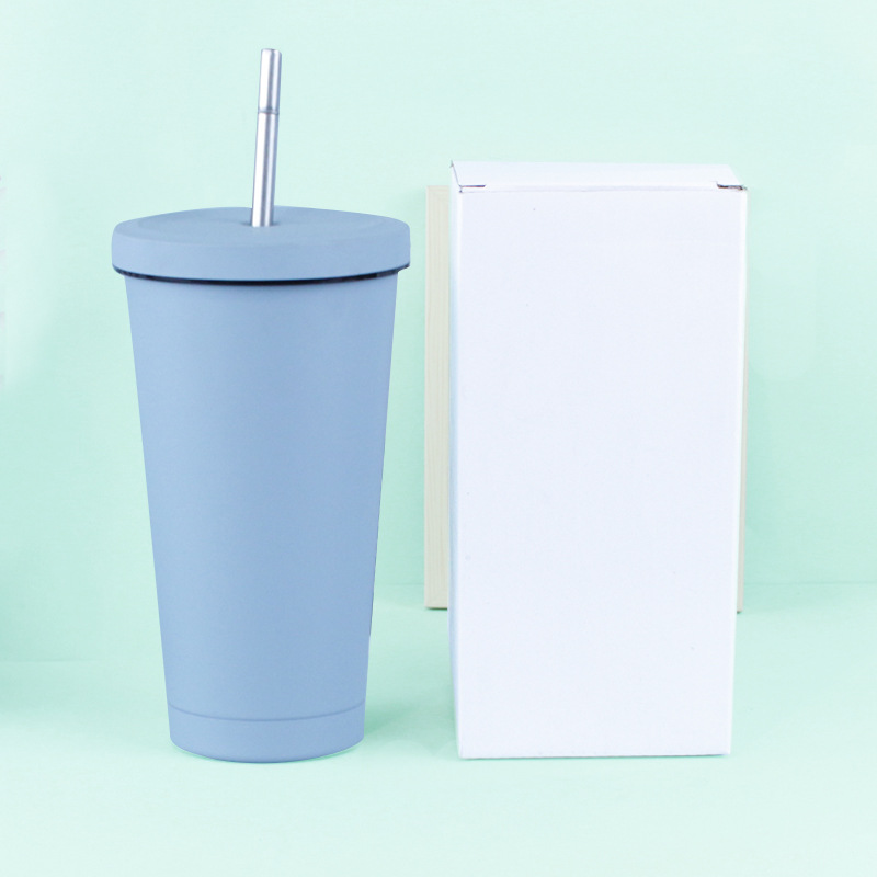 El comercio exterior de acero inoxidable 304 taza de paja transfronteriza de gran capacidad de vacío taza de café portátil taza de vacío del coche regalo