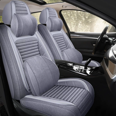 Car Seat Cushion Cover, Linen | Four Seasons Pad