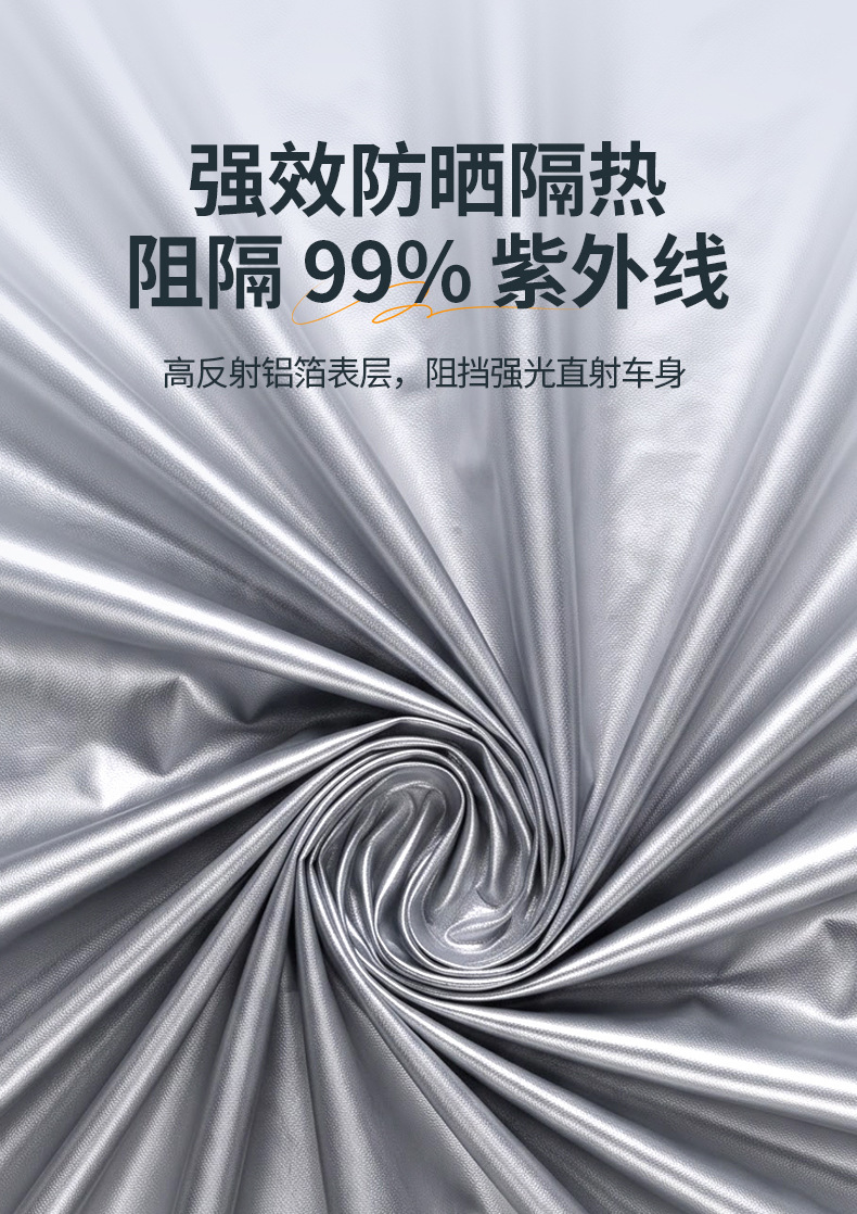 Full-coverage car cover made of one-piece cut PE plastic film, lightweight, simple, waterproof, dustproof car cover, car sunshade