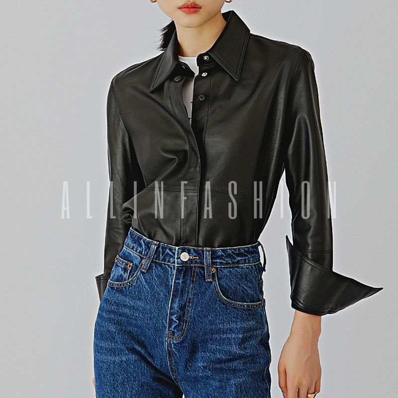 2024 New All-Season Versatile Shirt Leather Jacket with Light Coating, Soft and Thin Sheepskin Casual Spring and Autumn Coat 2024 New All-Season Versatile Shirt Leather Jacket with Light Coating, Soft and Thin Sheepskin Casual Spring and Autumn Coat