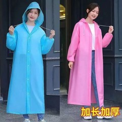 ポータブル全身非使い捨てオールインワンレインコートロング豪雨男性と女性の厚みのある大人の屋外旅行レインポンチョ