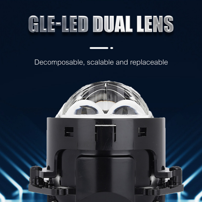 Lente láser JG2 doble recta del faro del automóvil LED lente de doble luz H7H4 no destructiva