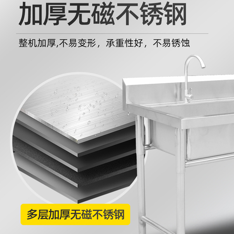 Customized Stainless Steel Long Strip Pool, Large Single Tank, through Pool, Kindergarten, School, Hotel, Kitchen, Wash Basin