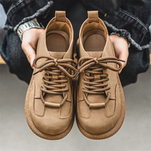 韩版皮鞋男子 磨砂皮 低帮 皮面男鞋 冬天新款 跨境大码鞋46码