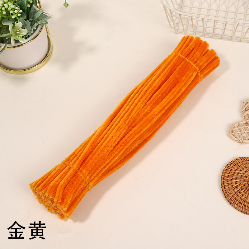 Criptografado barra de torsión jardín de infantes creativo padres-hijos hechos a mano macarón color raíz de lana peluche paquete de material de ramo