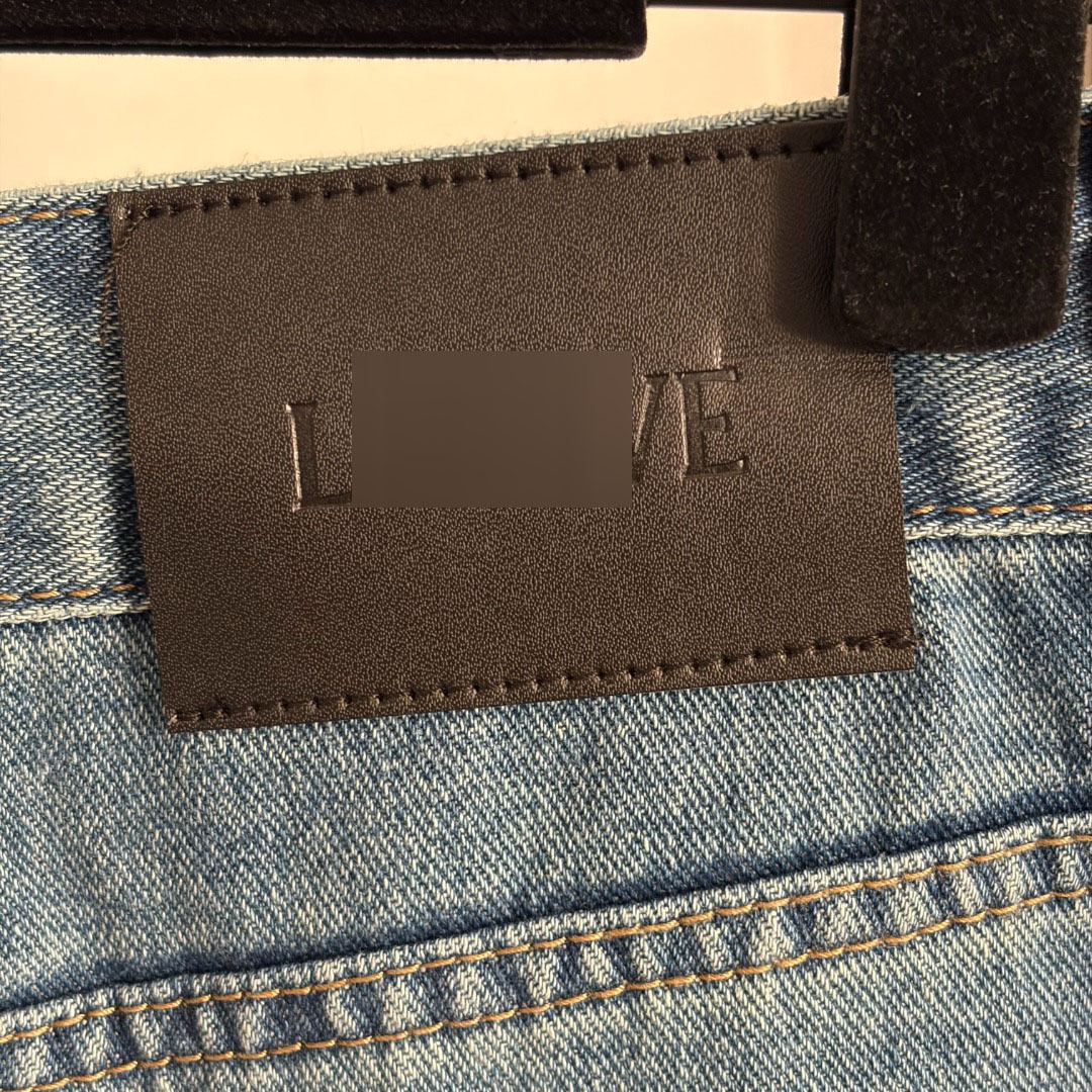High-End Foreign Trade Stylish Slim-Fit Brand Premium New Denim Pants With Back Logo Embroidery And Pockets, Versatile_ecoleips.com