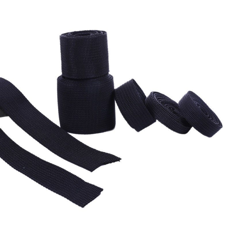 Cinturón de poliéster negro tamaño inelástico cinturón de cinturón DIY mano cinturón de cinturón de cinturón accesorios de ropa accesorios de ropa mayorista