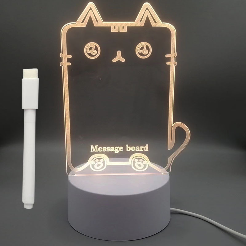 Especial transfronterizo para actividades festivas, mensajes escritos a mano de bricolaje, luces nocturnas en 3D, adornos acrílicos, regalos de ambiente junto a la cama