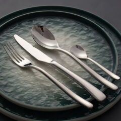 304ステンレス食器フランス月光シリーズ西食器ステーキナイフフォーク洋食食器ナイフフォークスプーンセット