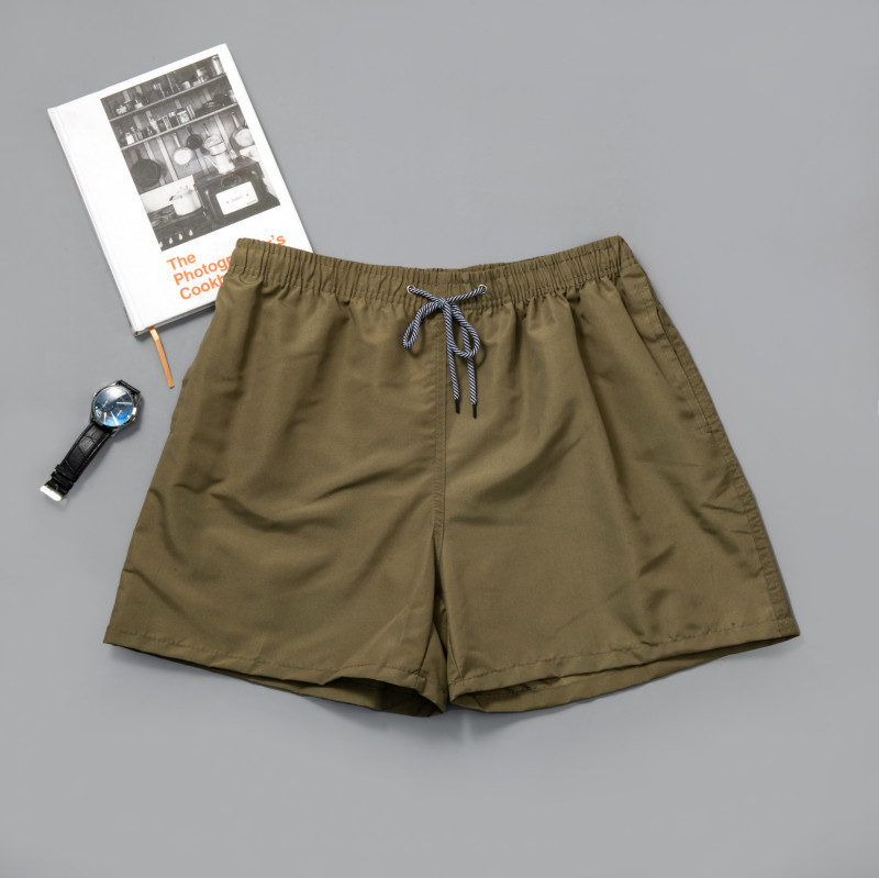 Summer men's beach pants, solid color large thin oversized sports shorts, quick drying casual shorts_mkmklike.com