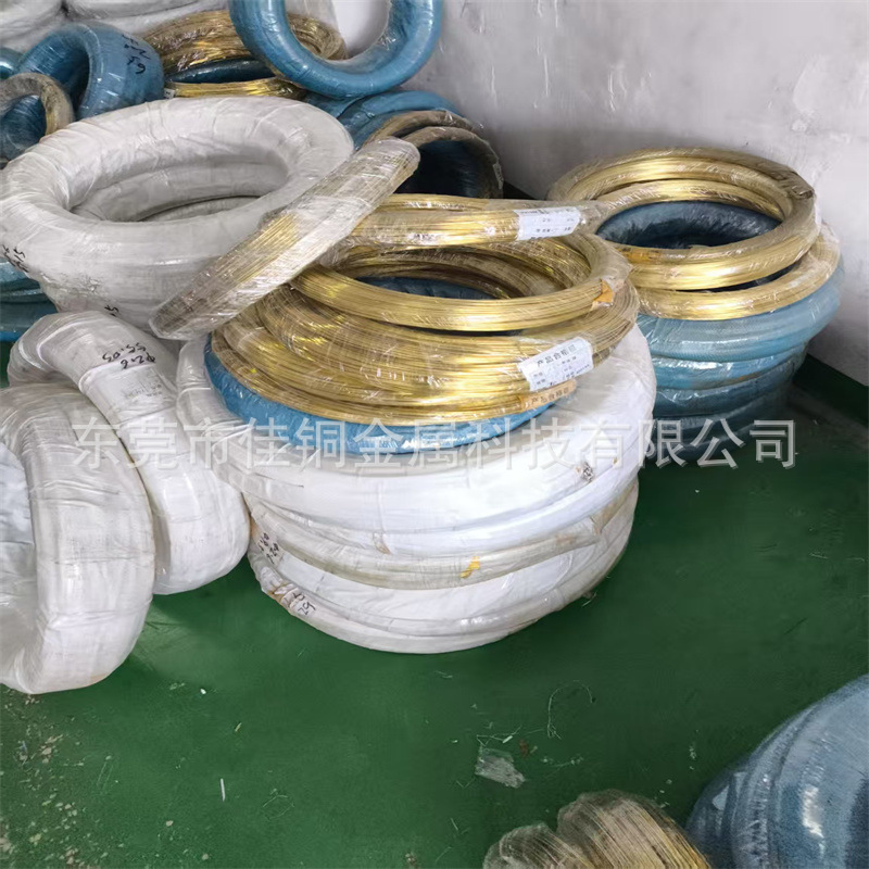 厂家供应H65 H62黄铜线全软退火手工饰品diy铜丝插头扁铜丝半硬线