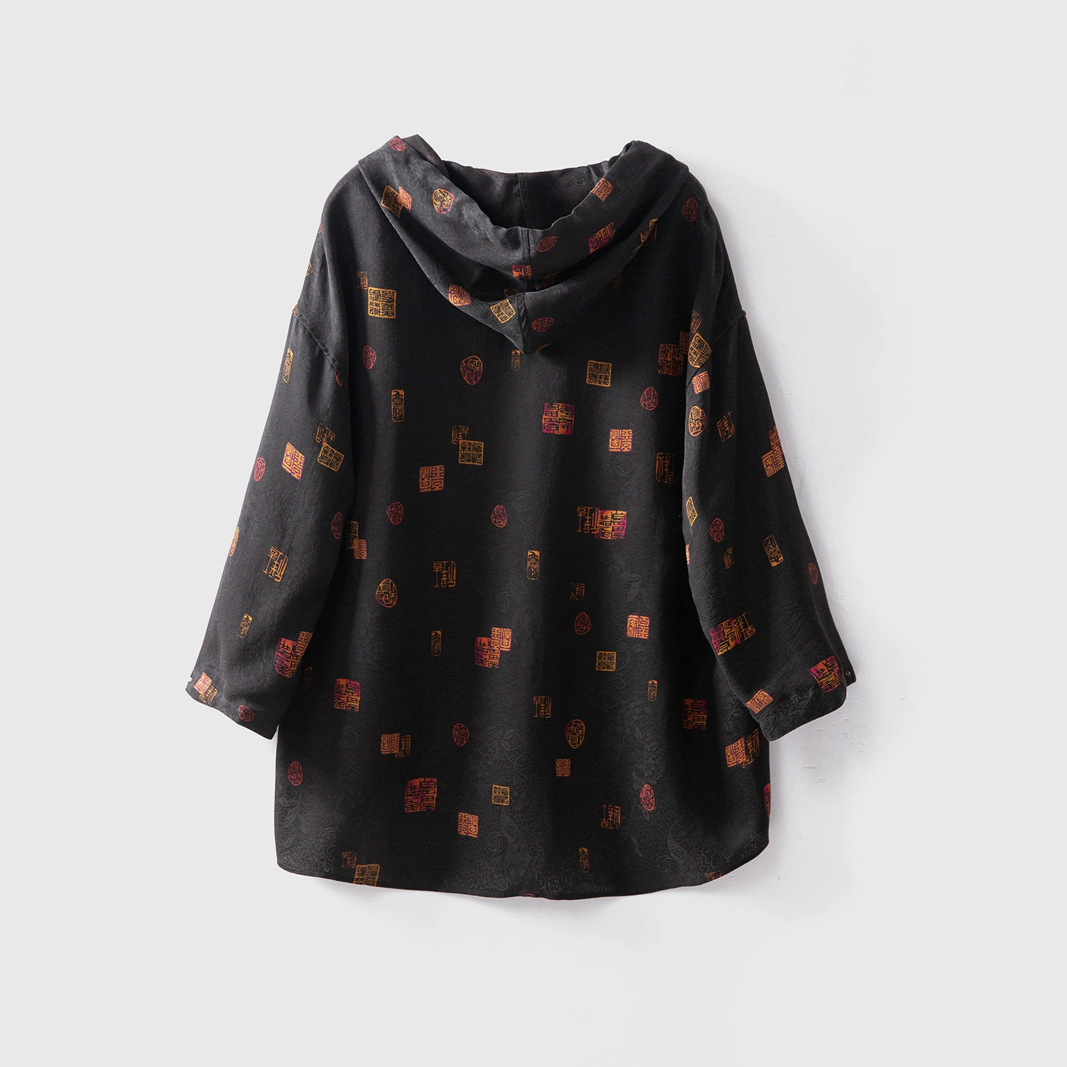 Шелковая футболка с длинными рукавами, худи, oversize