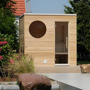 Modern Design Is Popular with Consumers Solid Wood Garden Cabin Outdoor Sauna Steam Room for 2-4 People