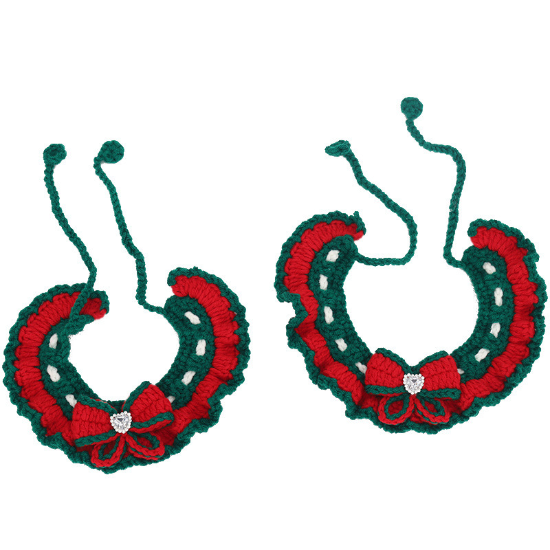 Ropa de gatos otoño invierno bufandas de mascotas lindos collares accesorios de gatos esbajo sombrero gatito perro guisante Navidad