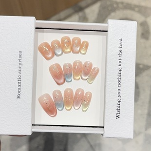 [Summer Colorful] Handmade Wearable Nails Wholesale Dopamine Ins Style Wearable Nails Handmade Manicure Nails