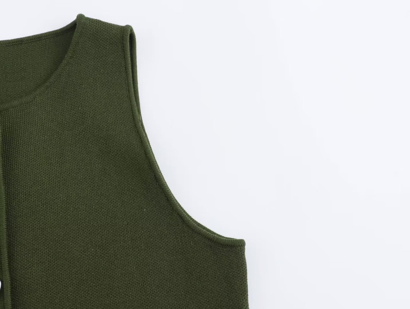 Damenbekleidung Herbst 2024 neue Street Fashion einfarbige Weste mit vier Knöpfen_voghion.com