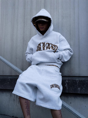 2025 Y2K-inspired Streetwear Casual Pants with Leopard Print and Letter Embroidery—Unisex, Versatile Hoodie-Style Sweatshirt