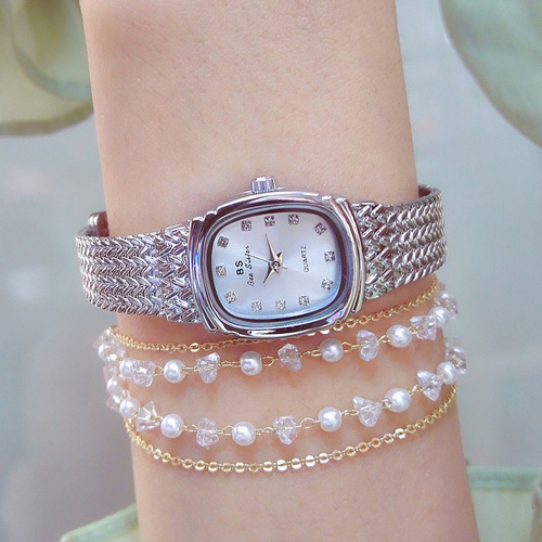 BS new hot-selling factory direct sales foreign trade light luxury INS wheat ear watch simple temperament female small gold watch FA1711