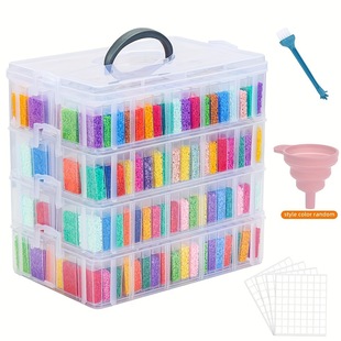 2025 New Cross-Border Dropshipping 352 Square Slots 4-Layer Painting Accessories Storage Rack