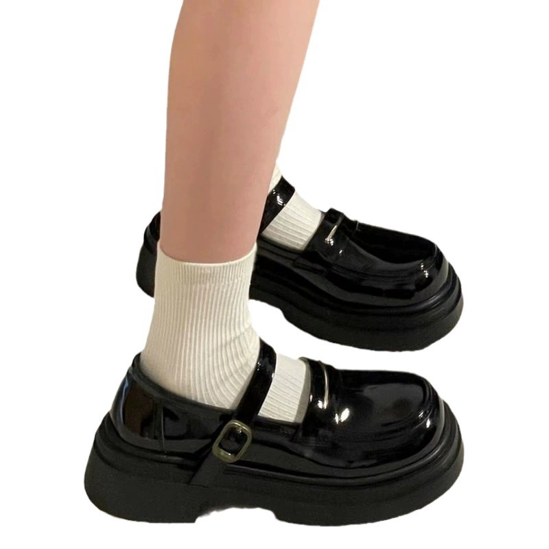 Женские кожаные туфли в стиле JK, колледж, японский стиль, маленькие, весна 2025, новые, ретро, универсальные, на толстой подошве, Мэри Джейн