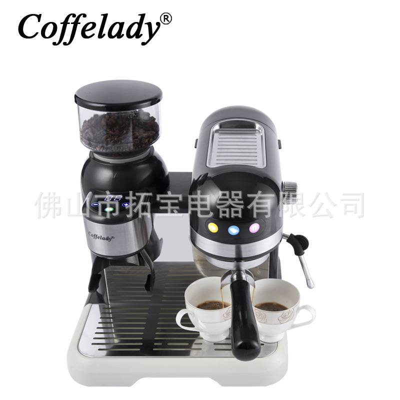 Coffelady semi-automatic household commercial bean grinding espresso coffee machine freshly ground coffee bean powder dual-purpose coffee machine